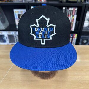 Toronto Maple Leafs New Era Fits Snapback Hat Wool Blend Black Blue White